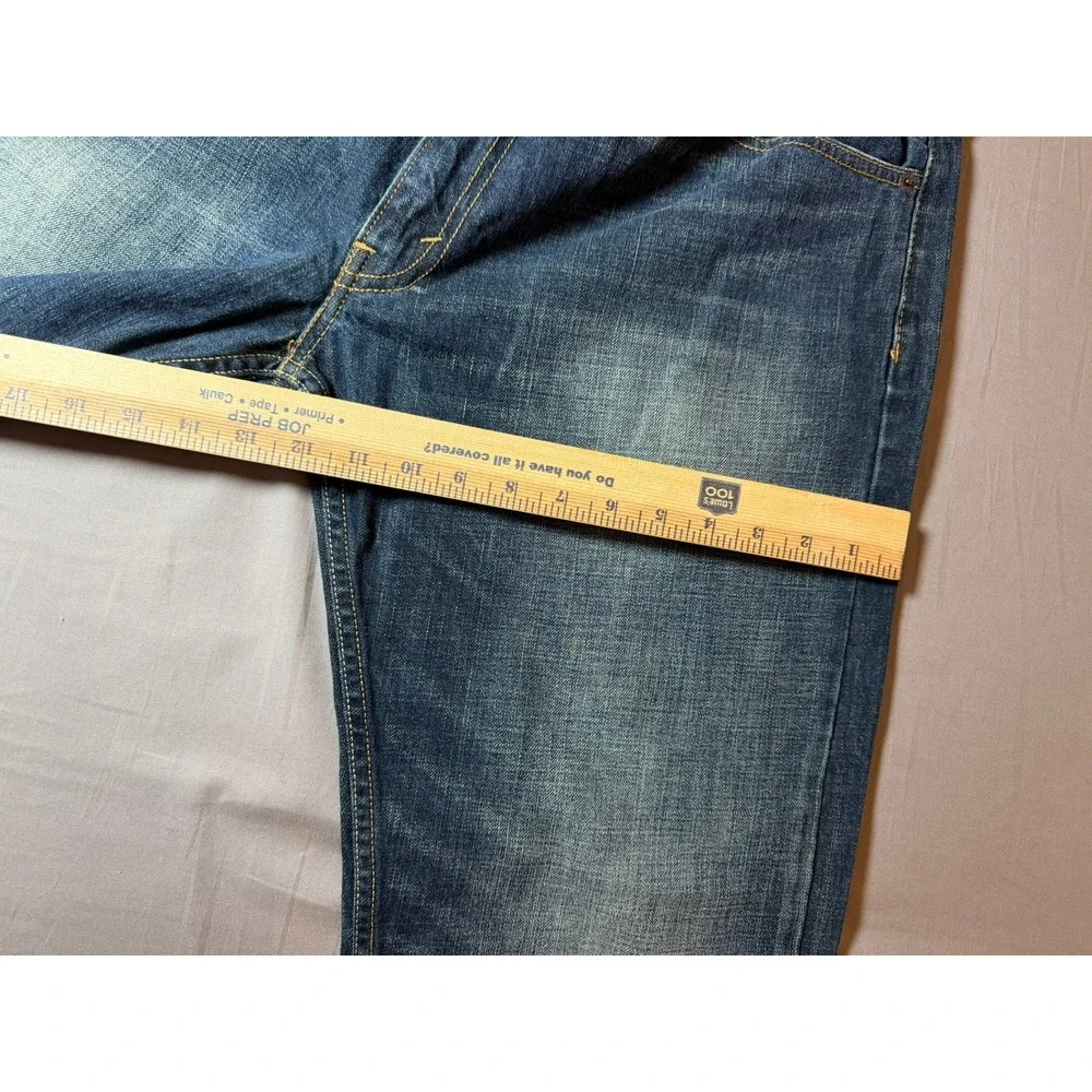 Levis 505 Mens Straight Fit Jeans Blue Denim 36x30 Medium Wash Cotton